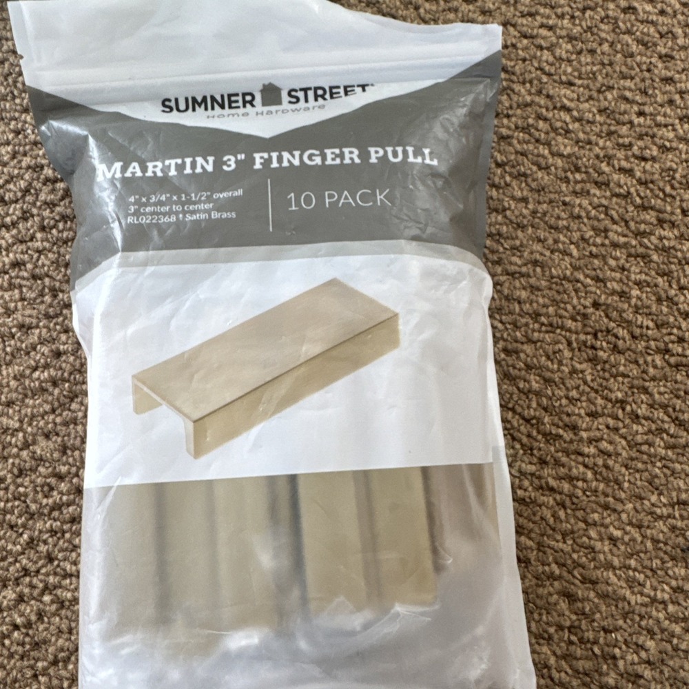 Sumner Street Home Hardware Martin 3" Finger Pull satin brass finish (Model...